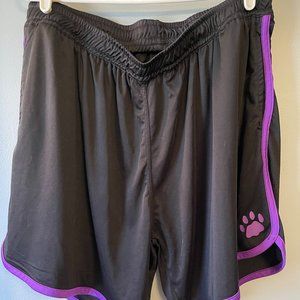 Paw Print Contrast Athletic Shorts